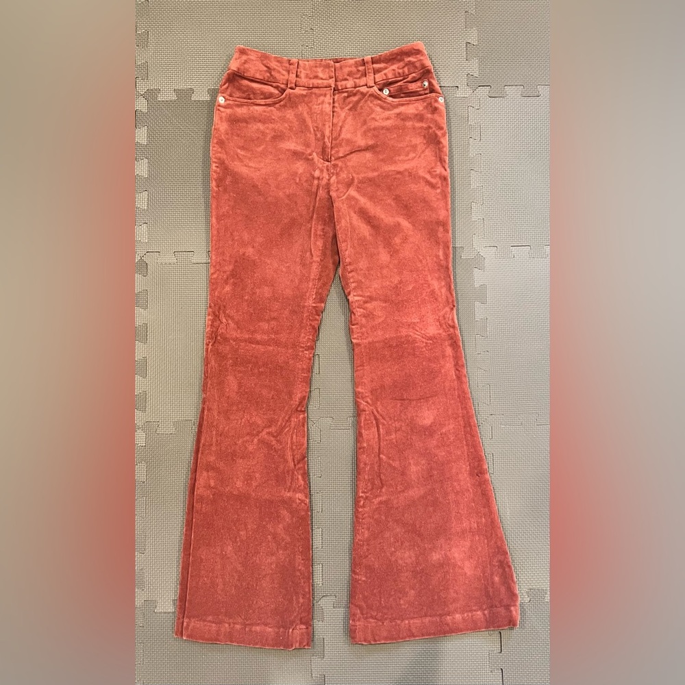 KYE Rust Corduroy Flare Pants